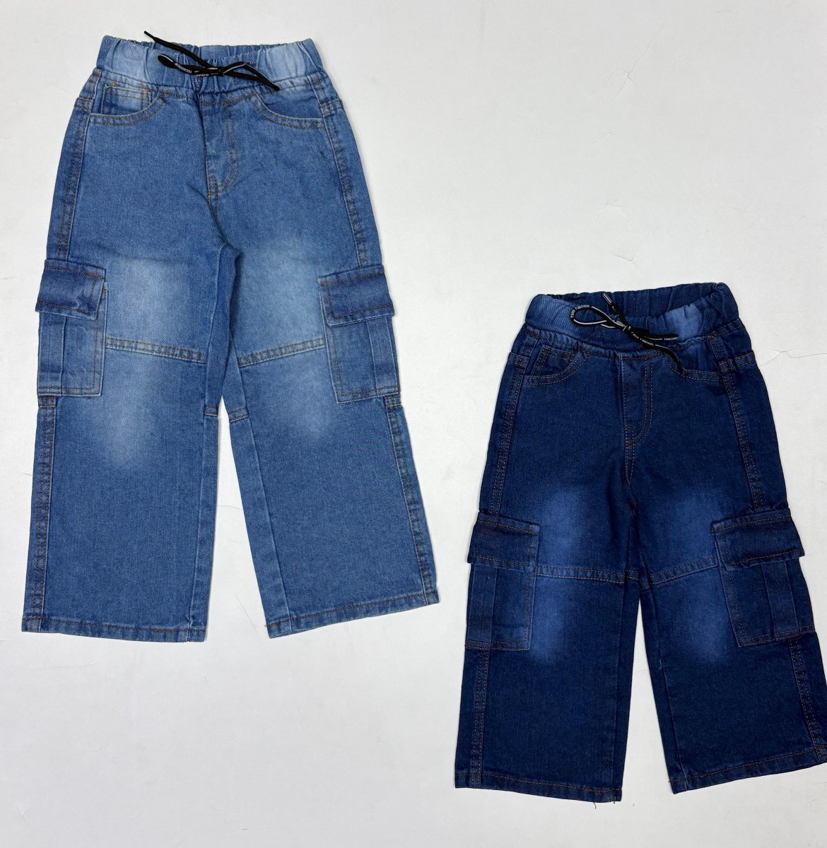 Baggy mid blue cargo pants