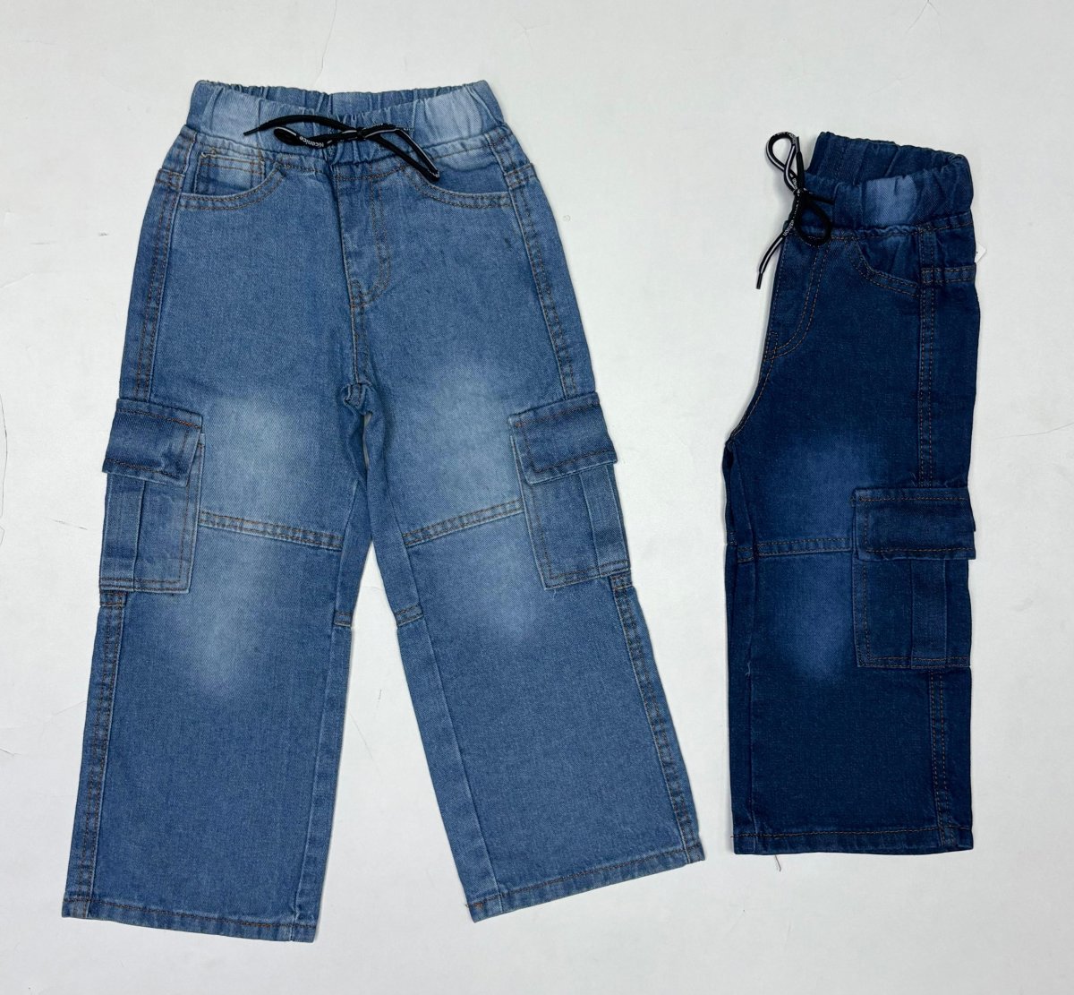 Baggy mid blue cargo pants