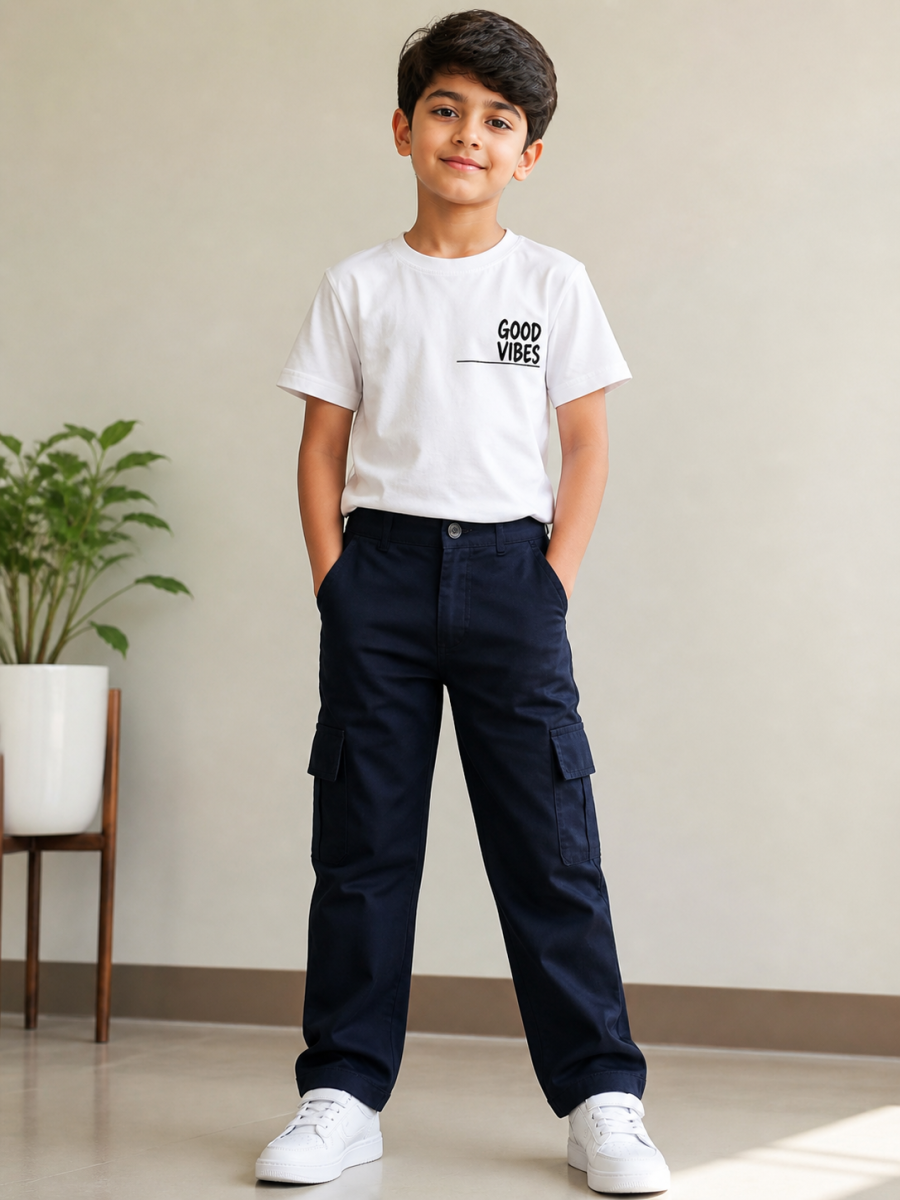Black cargo Baggy pants