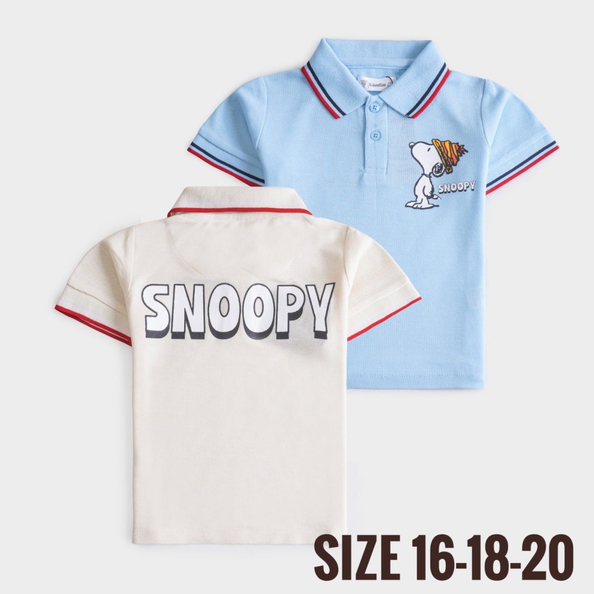 Light blue Snoopy polo shirt